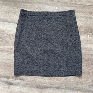 LOFT Black + White Tweed Pencil Skirt